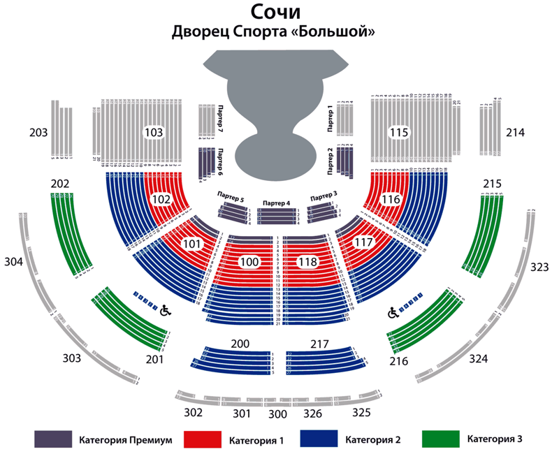 Ледовый дворец зала с местами